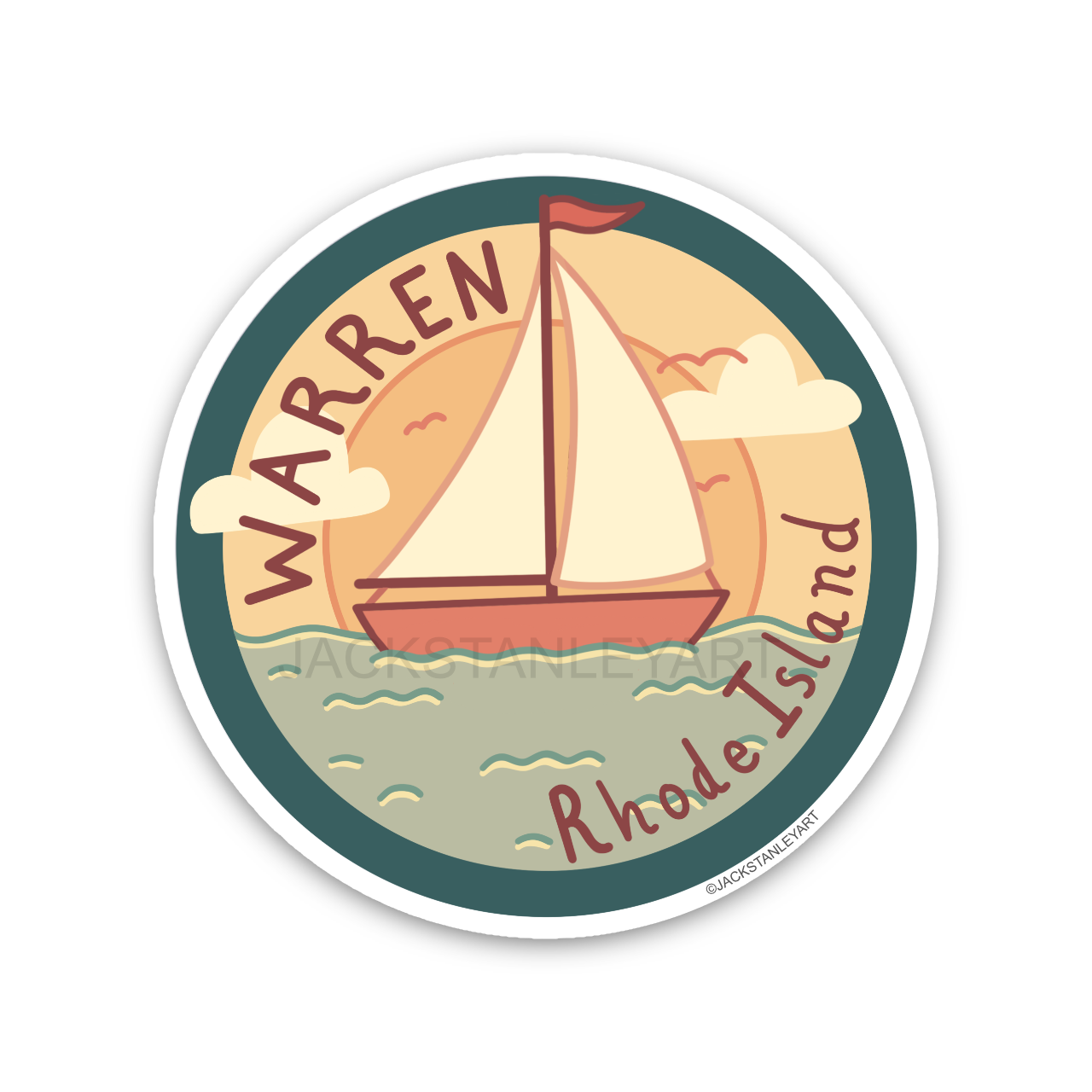 Pick a Place Name - Out Sailing - Vinyl Sticker