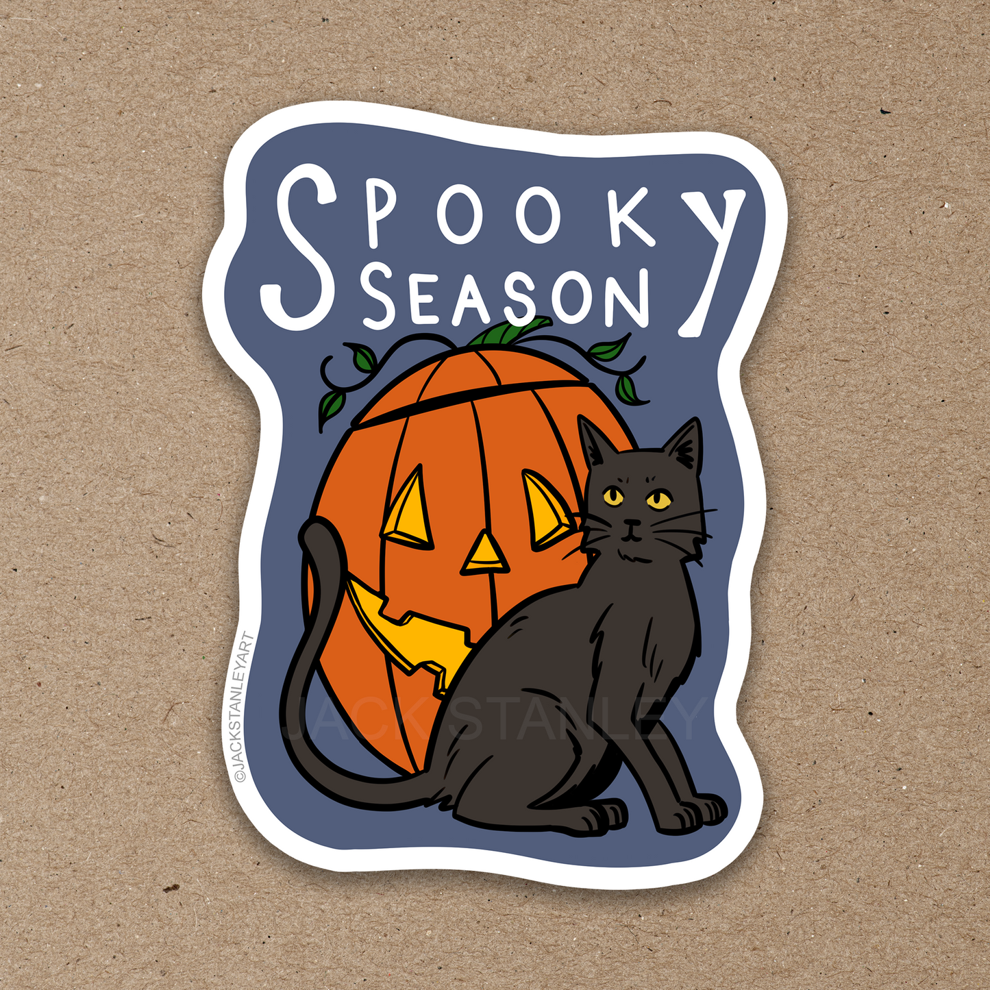 Spooky Season Black Cat - Vinyl Sticker
