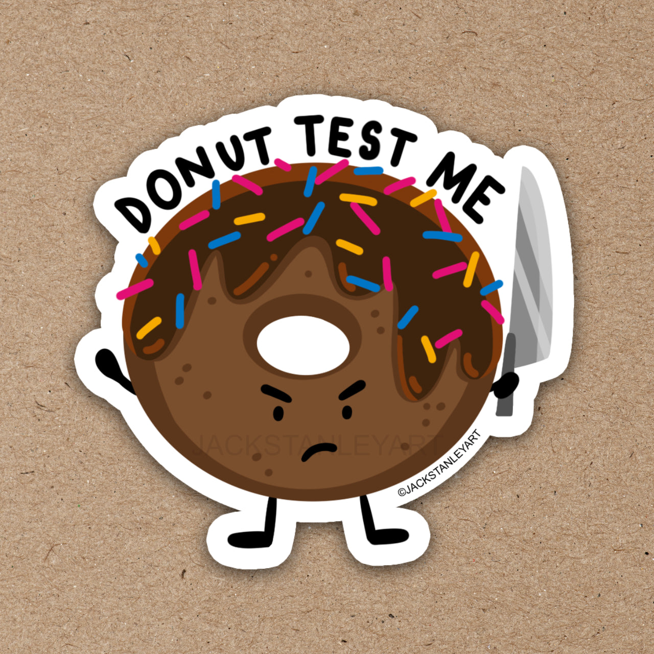Donut Test Me - Vinyl Sticker