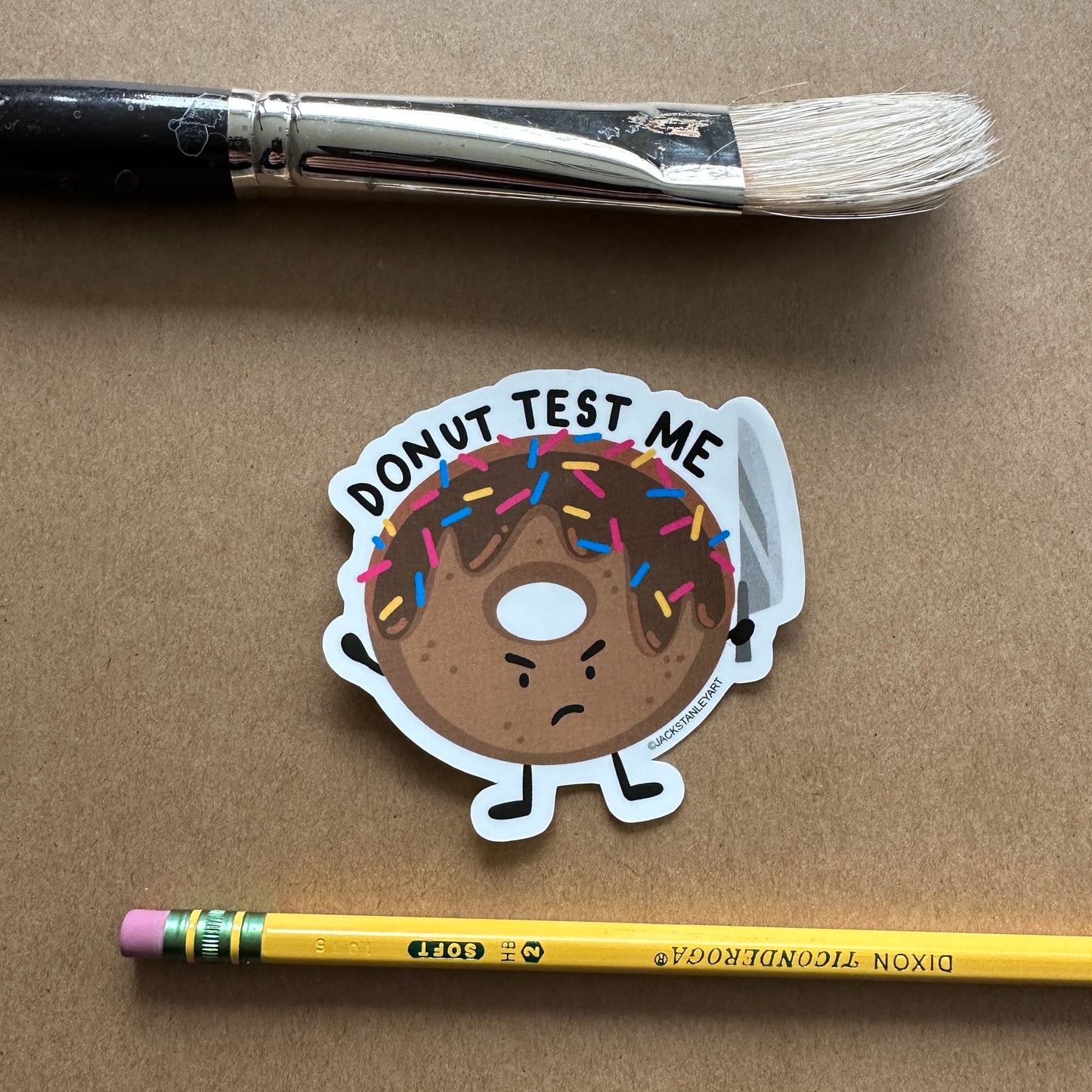 Donut Test Me - Vinyl Sticker