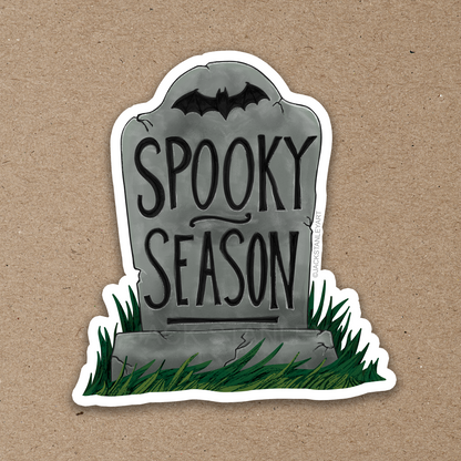 Spooky Season Headstone - Vinyl Sticker