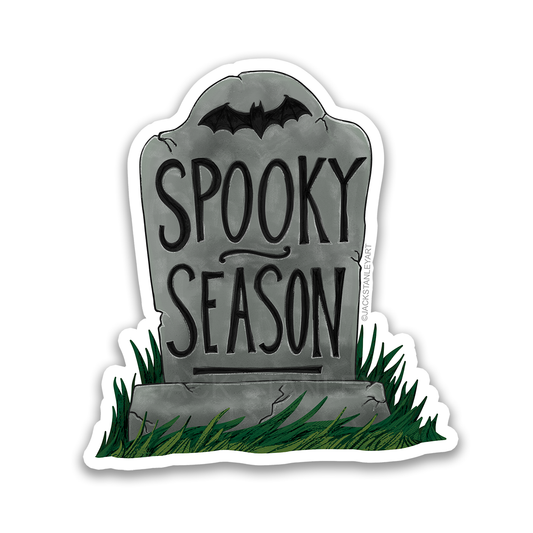 Spooky Season Headstone - Vinyl Sticker